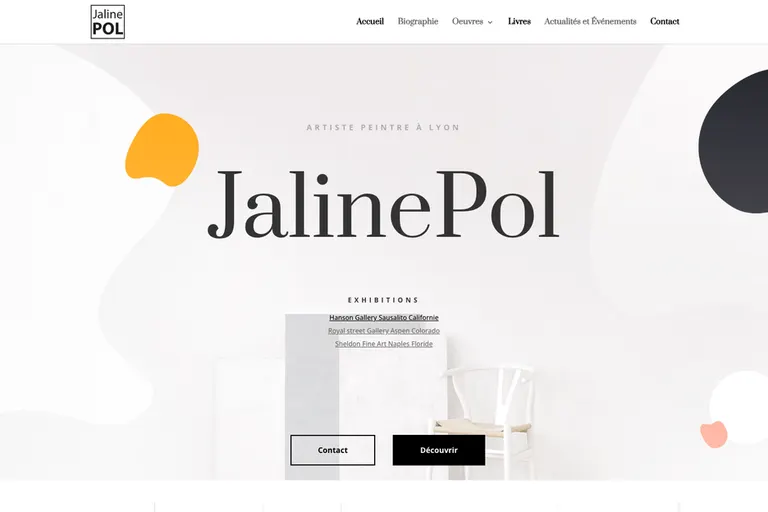 Page d'accueil du site JalinePol, réalisé par Gentleview