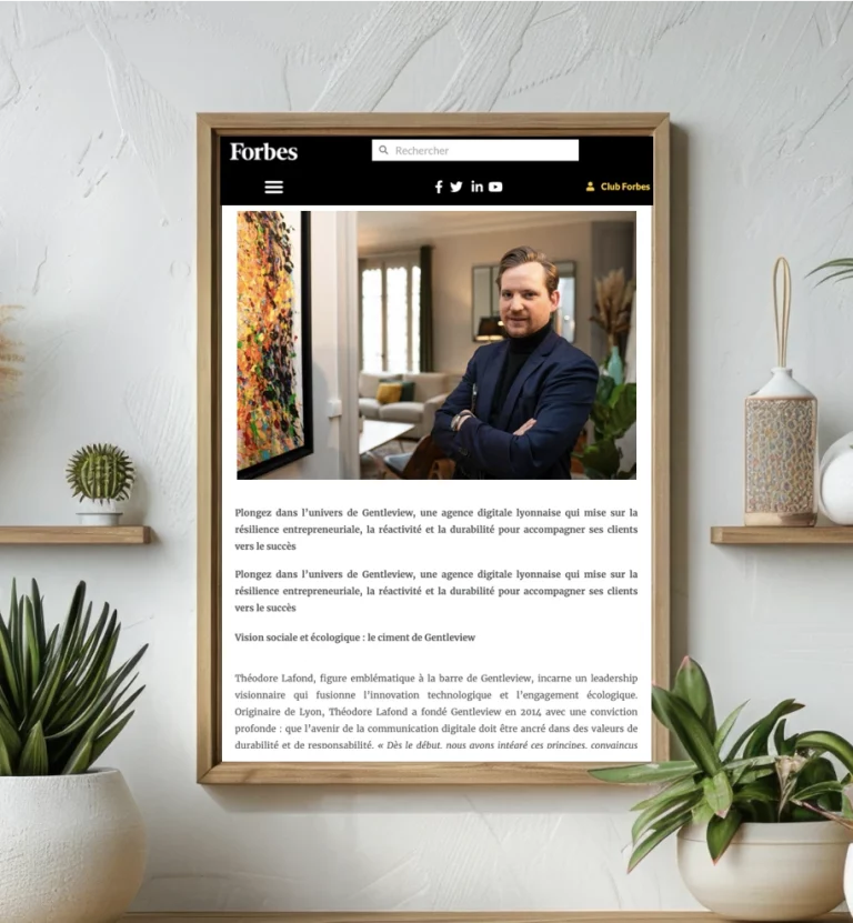 Article Forbes sur Gentleview