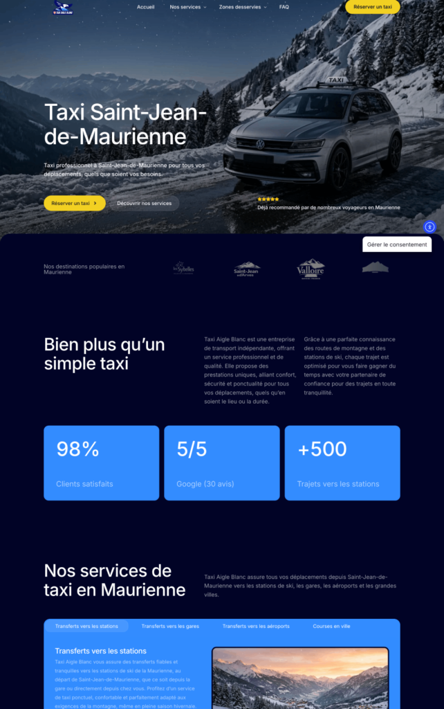 Site Internet Restaurant Lyon 42 Gentleview Site internet Taxi Aigle réalisé par Gentleview